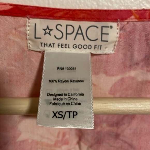 L*Space Into the Tropics Pfeiffer Dress Women’s Size XS Swim Coverup Floral‎ - Picture 9 of 10